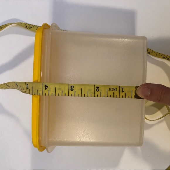 Tupperware Small Container with Yellow Lid EUC - Picture 12 of 13
